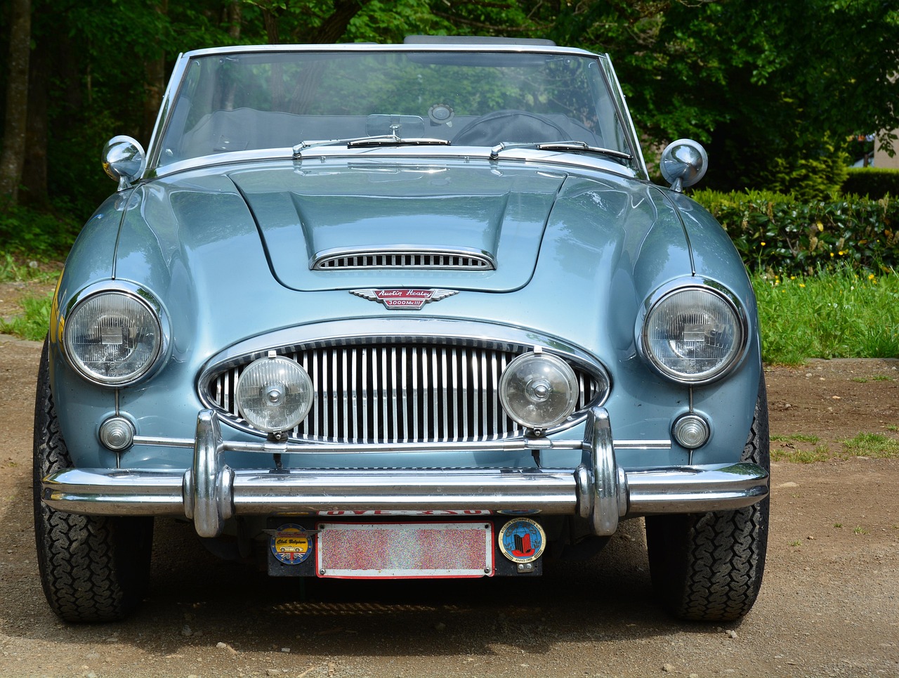 A classic car parked outdoors